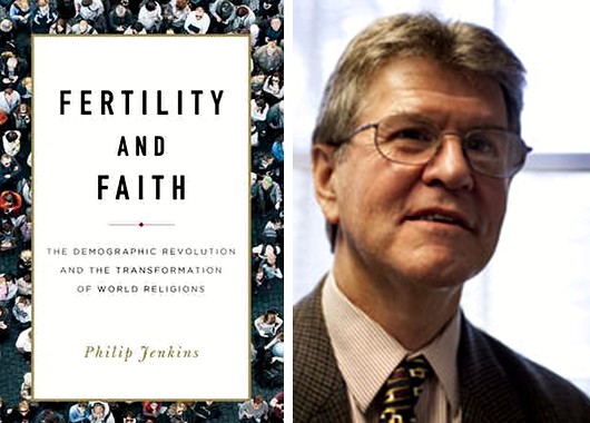 Philip Jenkins y portada de Fertility and Faith.