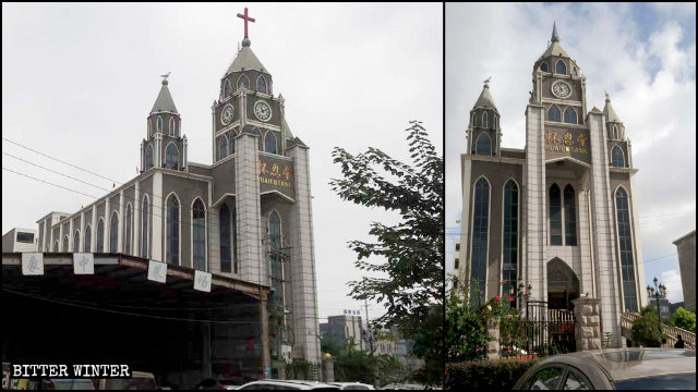 La iglesia de las Tres Autonomías de Huai'en emplazada en la ciudad de Longgang fue despojada de su cruz en el mes de julio.
