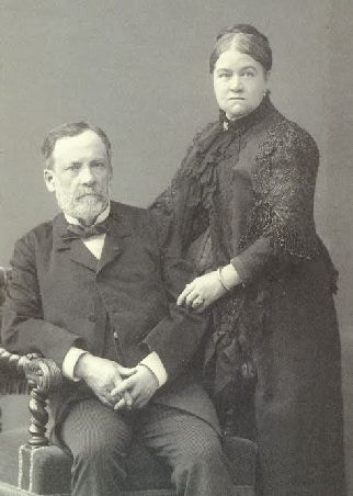 Louis Pasteur y su esposa Marie hacia 1884